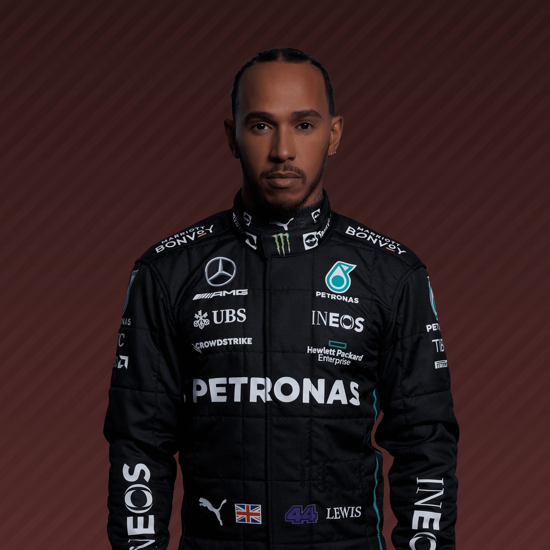 Foto do piloto Lewis Hamilton