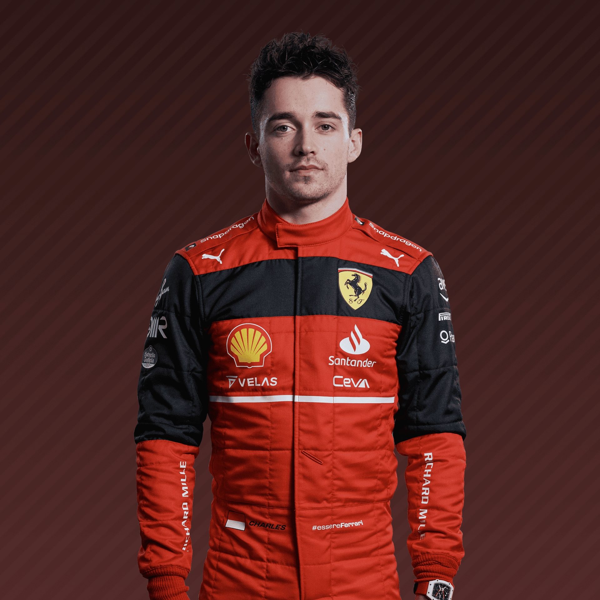 Foto do piloto Charles Leclerc