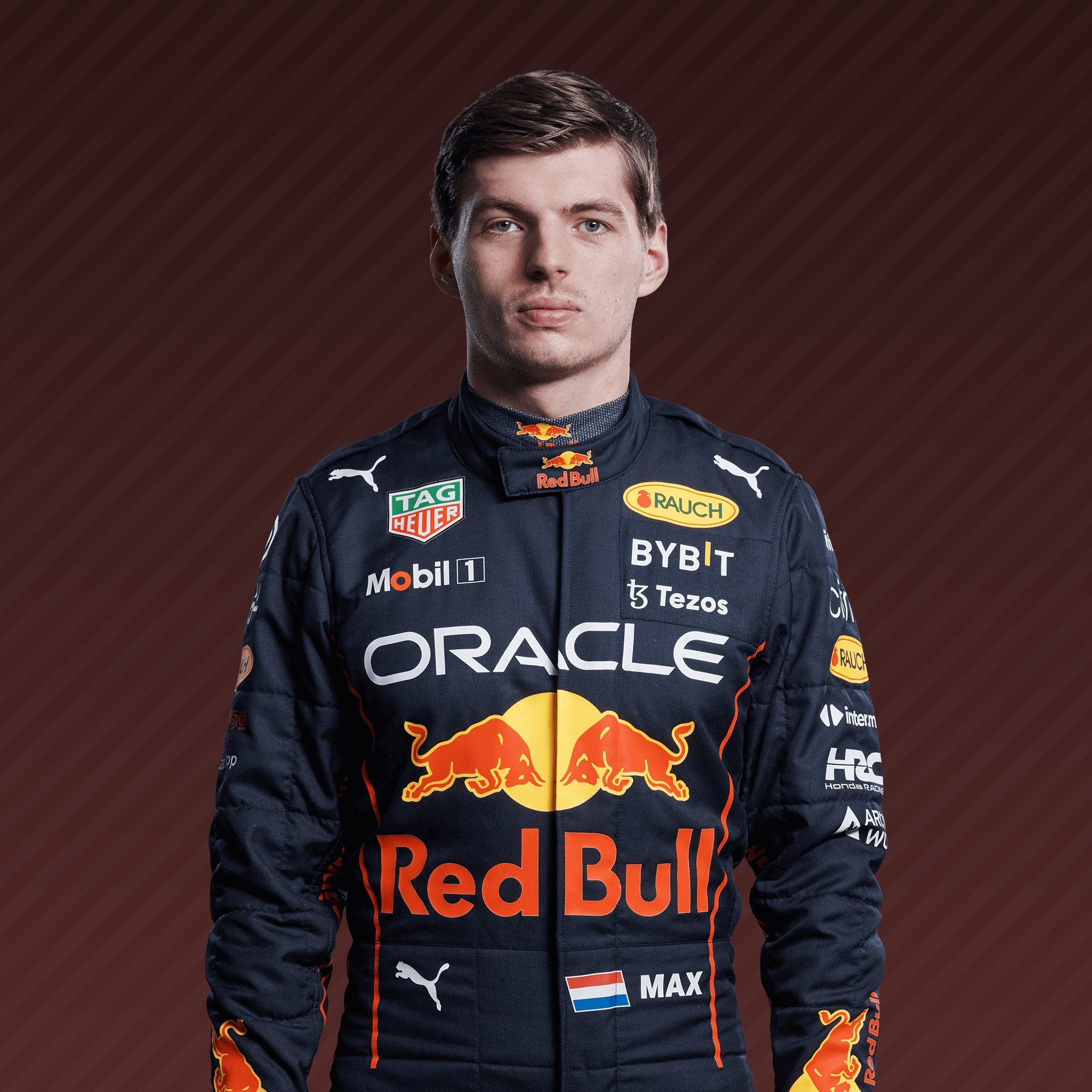 Foto do piloto Max Verstappen