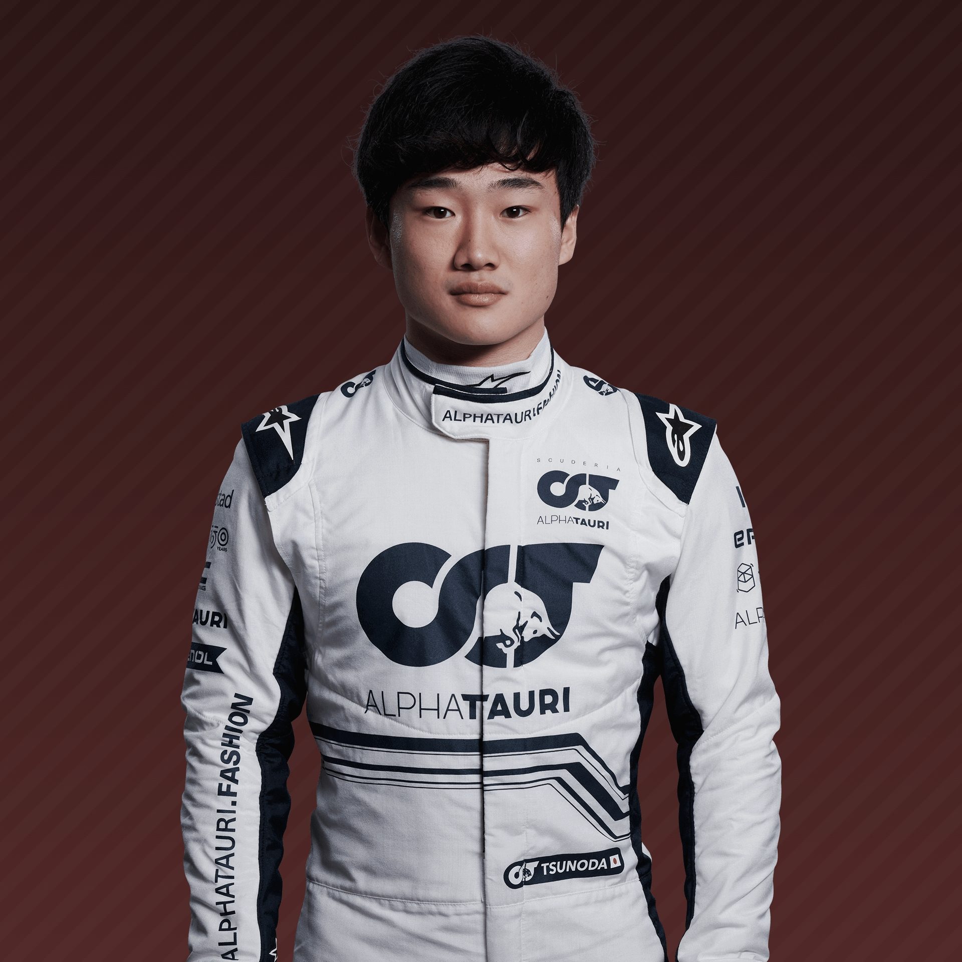 Foto do piloto Yuki Tsunoda